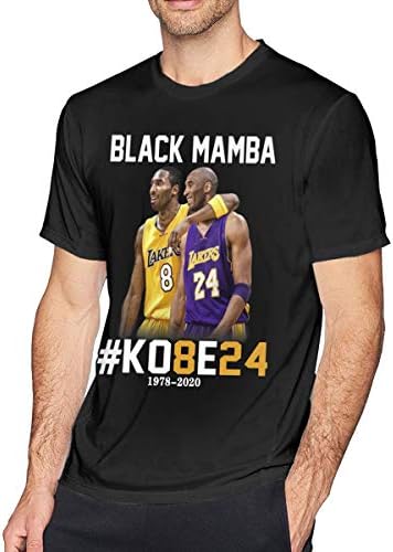 Our Best Kobe 8 and 24 Our Hero Black Mamba Men's T-Shirt Black Commemorate