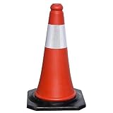 tipos de señalizacion de trafico Altura 50 cm Cono de señalización tráfico con base de goma reflectante 50 cms Norma UNE EN 13244 Banda reflectante CLASE II