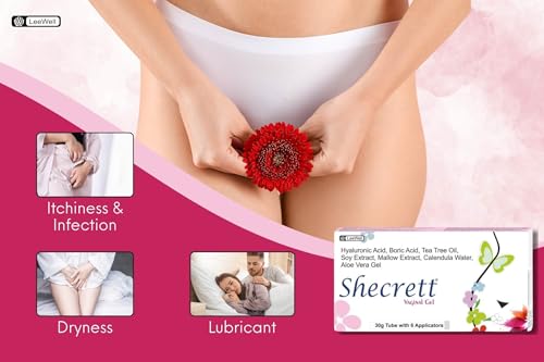 Image of by LeeWell Boric Acid Vaginal Gel for Women | intimate wash for yeast infection, Itching, Irritation, Dryness & Smell Relief, Hyaluronic Acid, Soy, Aloevera, tea tree oil, Mallow Extract - 30 grams +6insert