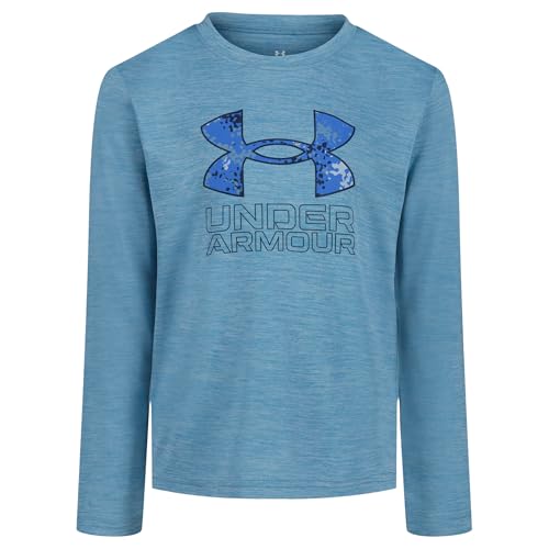 Image of Under Armour Boys' Long Sleeve Logo Graphic T-Shirt, Lightweight & Breathable, Relaxed Fit