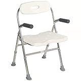 Elderly Assis 330 Lbs Medical Shower Bath Seat Adjustable Shower Chair Portable Bath Seat Shower Chair Seat Bench for Seniors Disabled Injured with Handle