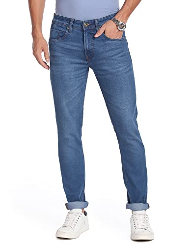 Image of Arvind Skinny Fit Stone Wash Jeans