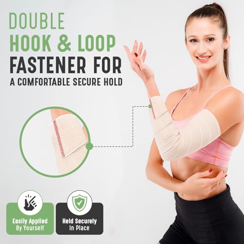 Premium Elastic Bandage Wrap (3" 50 Pack) - Hook & Loop Fasteners at Both Ends - Latex Free Hypoallergenic Compression Roll - Reusable Bandages for Waist, Legs, Elbow & Knee Wrap - Thumbnail 6