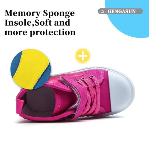 Toddler Girls Sneakers Kids High Top Casual Canvas Shoes with Sparkle Color Change Flipping Sequins3