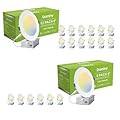 DAMINY 18 Pack 6 Inch LED Recessed Light with Junction Box,5CCT,Ultra-Thin,12W 1080lm, Dimmable Can-Killer Downlight, High Brightness - ETL
