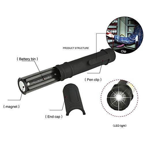 Lampe de poche LED portable 2000 lumens mini torche maintenance rouge - 3