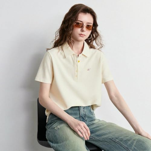 Camiseta de verano para mujer transpirable con botones de corazón 6
