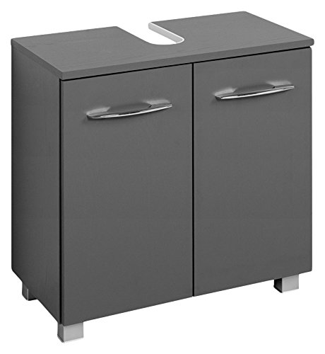 Held Möbel Portofino Unterbeckenschrank 60, Holzwerkstoff, Graphitgrau, 35 x 60 x 59 cm