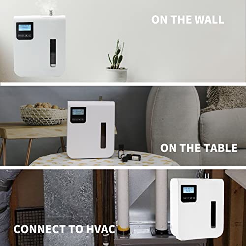 Scent Air Machine, Bluetooth & Wifi Smart Atomizing Essential Oil Diffuser W/Cold-Air Diffusion Technology, Essential Oil Aromatherapy Diffuser For Home, Office, Large Room, 300 Ml, Up To 1500 Sq.ft #TOP3