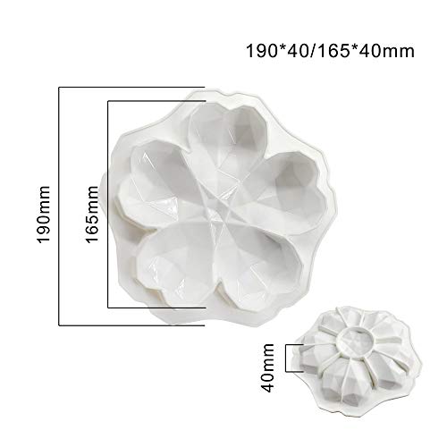 Lifetools-Lt Cake Pop Mold, Love Heart Petals Silicone Baking Pan For Romantic Birthday Dating Party, Wedding, Make Chocolate Mousse Ice Cream Cake; #TOP7