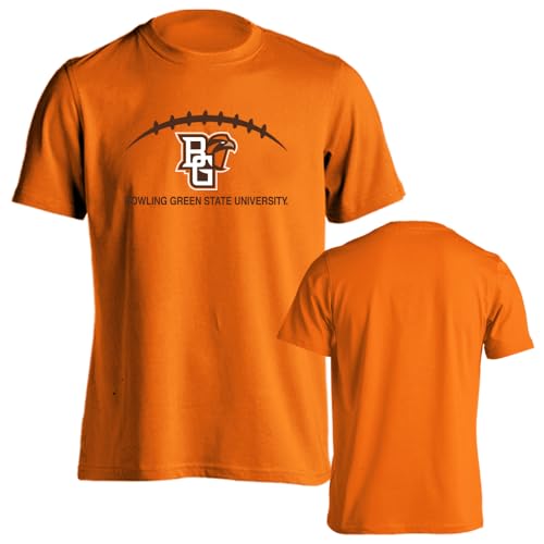 Sport Your Gear Officially Licensed Bowling Green Falcons Football Fan Laces Out Short Sleeve T-Shirt Orange Medium – Bowling Green State Collegiate Apparel