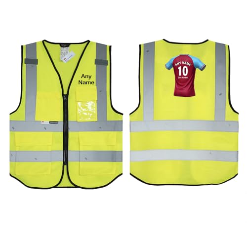 Gilet de sécurité haute visibilité football bordeaux bleu veste réfléchissante supporter sport