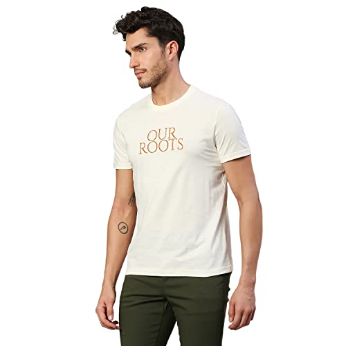Image of Dennis Lingo Men's Pure Cotton Embroidered Half Sleeves Casual T-Shirt