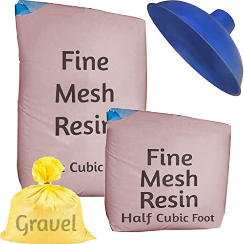 Fine Mesh Iron Pro Water Softener Refill Kit - 1.5 cu ft (48k) with funnel