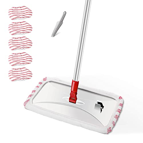 Gadhra Large Microfiber Mop For Floor Cleaning, Professional Dry And Wet Flat Mop With Adjustable Extended Handle, Dust Mop For Hardwood, Laminate, Tile, 1 Cleaning Scraper #TOP6