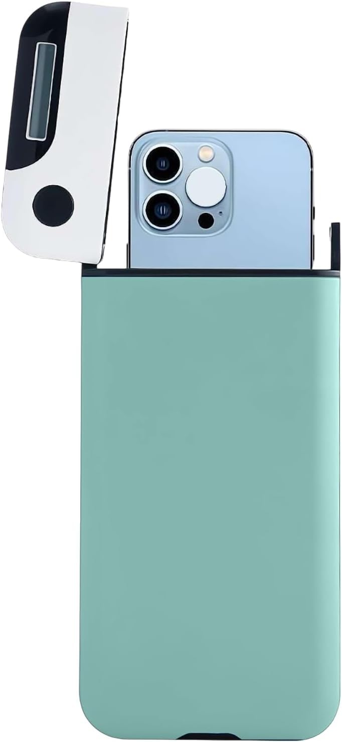 Lonnalee Green Phone Lock Box With Timer,Portable P/Hone Lo/Ck Box,For Conquer Phone Addiction Focus Studying Time Boost Productivity (Green)