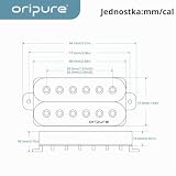 OriPure Alnico 5 humbucker Pickups gitara elektryczna szyja pickup 7,9 K + mostek 16,6 K, czarny