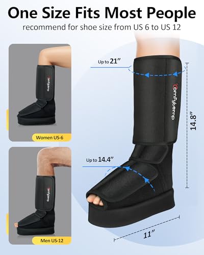 Comfytemp Cordless Foot and Calf Massager with Heat, Mothers Day Gifts for Mom Women Dad Men, FSA HSA Eligible, Rechargeable Leg and Feet Massager for Circulation and Pain Relief (Fits Size 6 to 12)