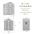 Patiowell 6 x 4 FT Resin Outdoor Storage Shed with Floor, Plastic Outside Sheds with Window, Garden Tool Shed with Lockable Door for Patio Storage, Backyard, Light Gray