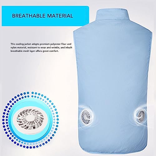 NSXAYIWE Kühlweste mit 2 Ventilatoren, atmungsaktives Mesh -Eisweste mit 3 -Modus, ärmellose Kühljacke zum Radfischencamping in der (S)