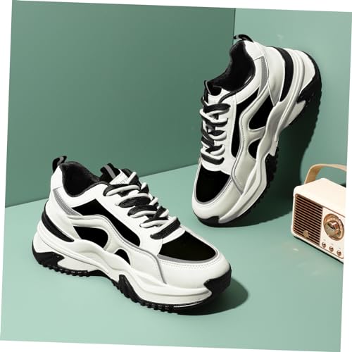 1 Pair Running Shoes Women's Women's Fashion Sneakers Sports Shoes Rubber Leather Women's4