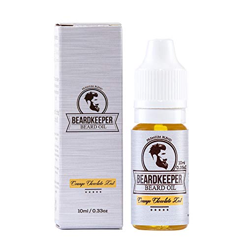 BeardKeeper - Olio da barba di alta qualità, naturale e biologico, ideale per la barba (scorza di cioccolato arancione, 10 ml)