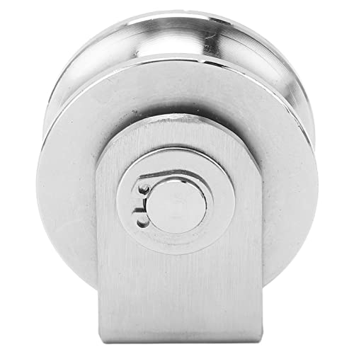 Roda ranhurada em U, polia de trilho de metal à prova de ferrugem, rolamento duplo, estável e flexív