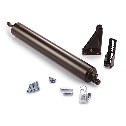 Ideal Security - Ideal Security Model 1730 Heavy Duty Pneumatic Screen and Storm Door Closer Replacement, 10.5" L x 1.5" W x 1.5" H, Adjustable Speed, Smooth Closing for Heavy Doors, Easy Install, Brown