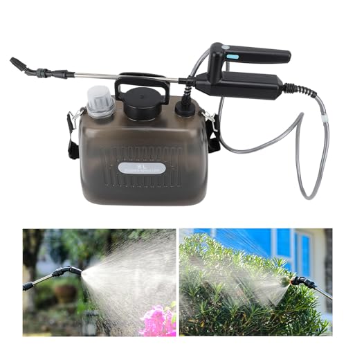 Pulverizador a Batería de 8 Litros, Pulverizador Eléctrico Mejorado con 4 Boquillas de Niebla, Mango Recargable USB y Varita Retráctil, Pulverizador de Agua para Malas Hierbas