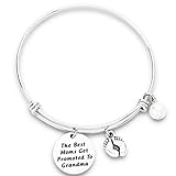 New Grandma Gifts Bracelet The Best Moms Get Promoted to Grandma to Be Jewelry