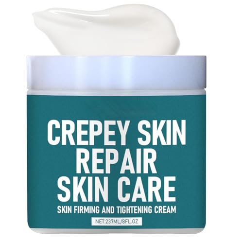 237g Crepey Skin Cream Repair Treatment, Firming Body Lotion for Loose Skin, Deeply Moisturize & Tighten Crepey Skin, Day & Night Moisturiser for Face & Body, Skin Tightening Cream Body for Women&Men