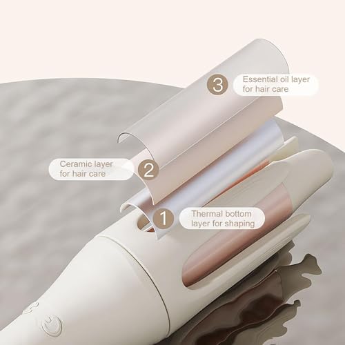 Rizador de pelo automático, rizador de pelo giratorio automático | Rizador de pelo automático de iones negativos 32 mm - Rizador de pelo giratorio de 360° con rizador de calor instantáneo con apagado - imagen 5
