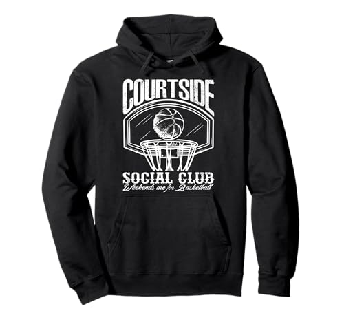 Funny Courtside Social Club Game Day Basketball Basketballer Pullover Hoodie