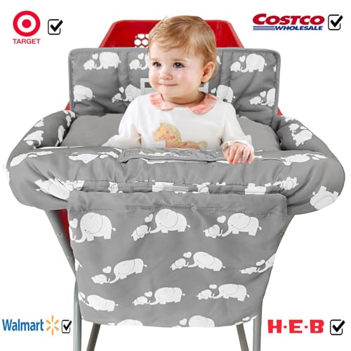 image for Love&go Soft Pillow Attached 2-in-1 Shopping Cart and High Chair Cover