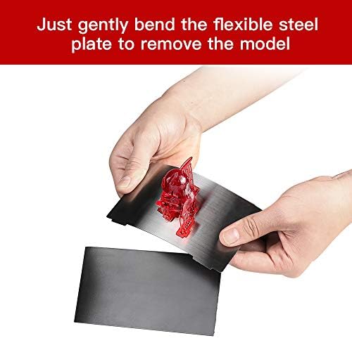 Sovol Flexible Steel Build Plate 2 Pack with Magnetic Sheet Sticker for Anycubic Photon Mono X Photon Mono X 6K Photon M3 Plus Smart Kumitsu KL9 SLA 3D Printer, 202 x 128 mm