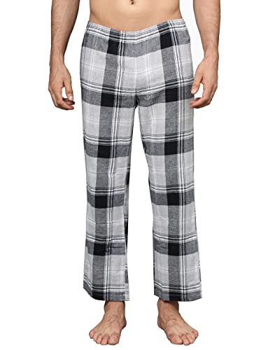 Image of B STORIES Men's 100% Cotton Full Sleeve PJ Set - Checkered Nightwear Set | Soft Loungewear | Comfortable Sleepwear | Stylish Casual Home Wear Shirt & Pant (S-XXL)