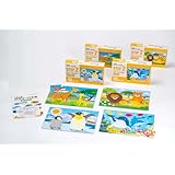 くもん出版(KUMON PUBLISHING) くもんのジグソーパズル STEP2 かわいいどうぶつのかぞく 知育玩具 子供ジグソー 9ピース・12ピース・16ピース・20ピース 2歳以上 JP-26 KUMON