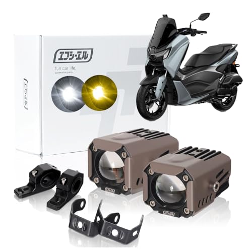 fcl.(�G�t�V�[�G��) NMAX125 SEG6J�o�C�N �t�H�O�����v LED 2�F�؂�ւ� �C�G���[ �z���C�g ���� �������[�@�\ 3200lm 12V ��t�� �ėp �Ԍ��Ή� �h��