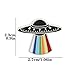 Ximimark 4 pc Colorful Rainbow Alien Spaceship Brooch for Men - Fashionable Enamel Pin for Backpacks and Clothing