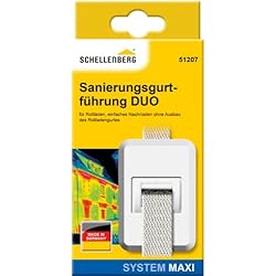 Pasacintas Persianas Estancos Schellenberg 51207 Guía de Correa de bisagra Duo Maxi, Blanco