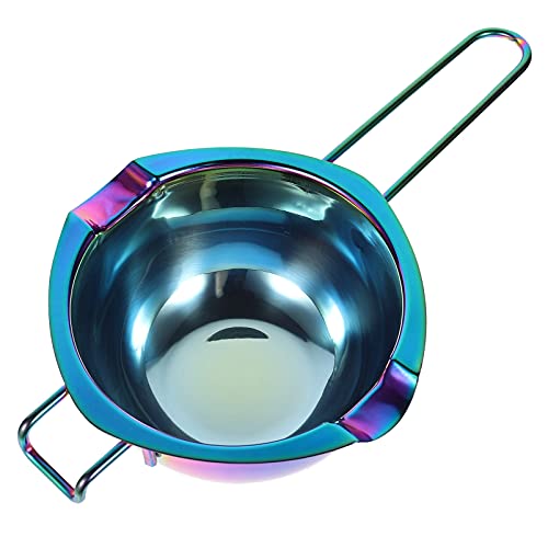 Cabilock Stainless Steel Double Boiler Pots Chocolate Butter Melting Pot with Handle for Candy Cheese Candle Wax Making Melting ¼ˆ Colorful ¼‰