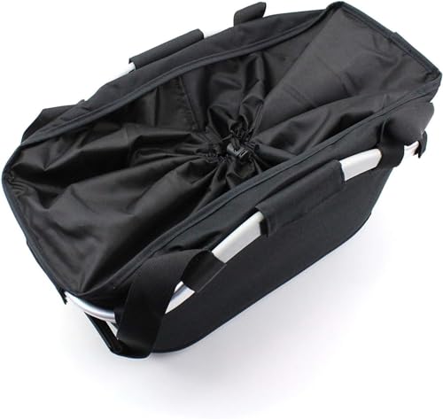 Basil Classic Carry All Fahrradkorb - MIK-System hinten - geringes Gewicht - inkl. Adapterplatte - 22 Liter - Schwarz