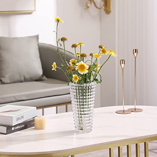 Grand vase en cristal transparent pour fleurs de mariage - 3