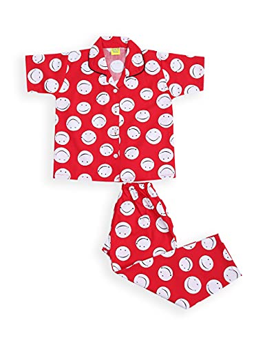 Image of A Little Swag Soft Cotton Printed Night Dress Night Suit Sleepwear Nightwear Set Unisex Kids Wear
