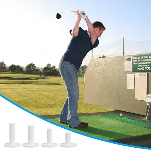 Tees de golf en caoutchouc à base stable, lot de 5 supports blancs PATIKIL