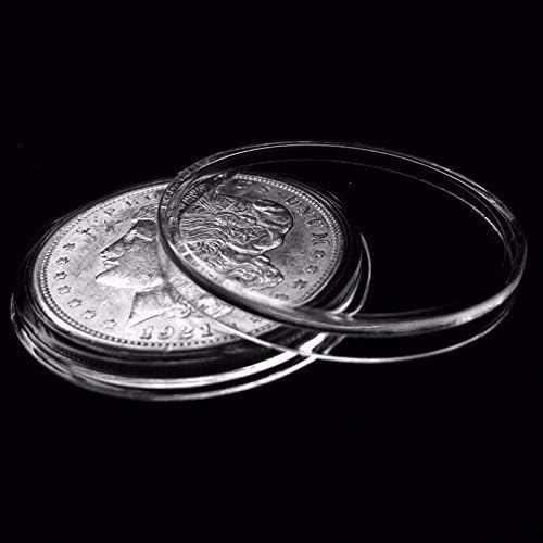 38mm Direct Fit Capsules for Large Silver Dollars Including Morgan, Peac,e and Eisenhower (IKE) Dollars - Pack of 50