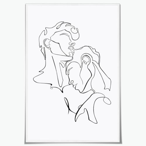 Minimalist Gay Couple Wall Art Print