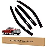 in-Channel Rain Guards for Dodge RAM 2500 3500 2019-2024 Crew Cab, Side Window Deflectors, Window Visors for RAM 2500 3500,for RAM Car Accessories