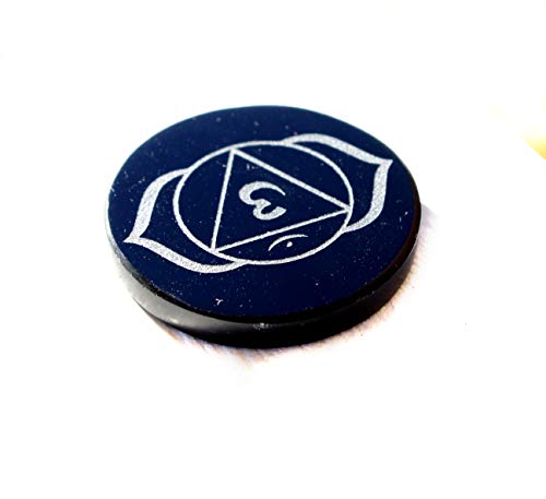 Obsidienne véritable du Mexique pour méditation et éveil du chakra du troisième oeil