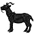 Wakauto Outdoor Statues Goat Shaped Statue Plush Cat Animal Ornament Garden Statue Decoration Goat Outdoor Model Lawn Decorate Goat Fur
